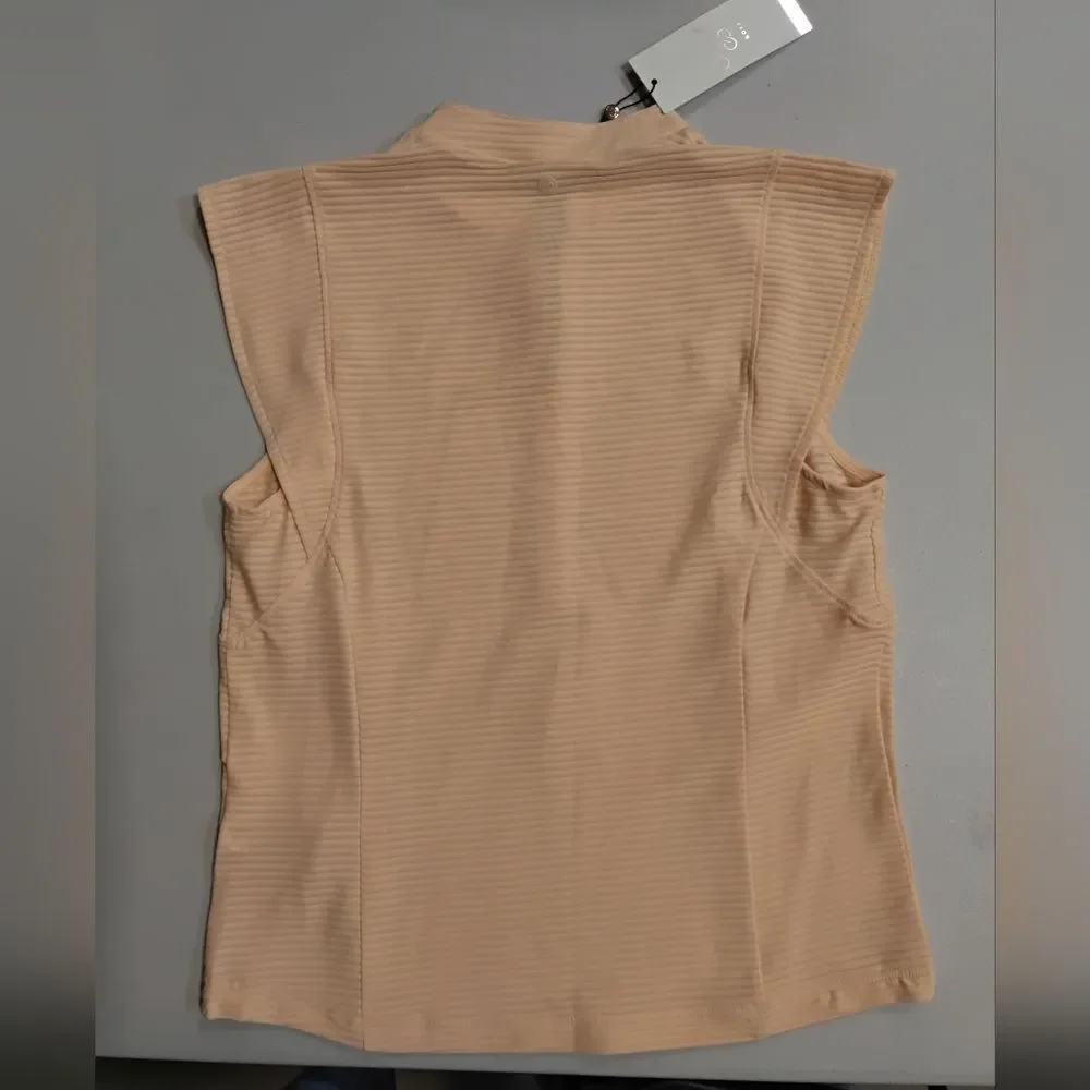 CALIA Light Peach Renew Cap Sleeve Polo